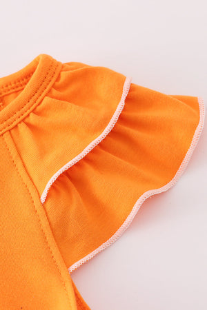 Orange I love Tennessee applique ruffle dress