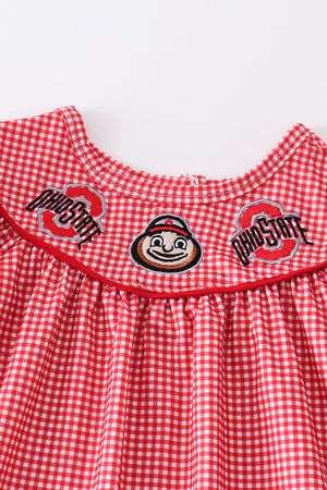 Red OHIO embroidery girl set