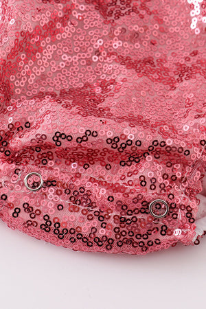 Pink sequin USA french knot girl bubble