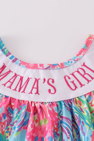 Floral print MAMAS GIRL embroidery dress