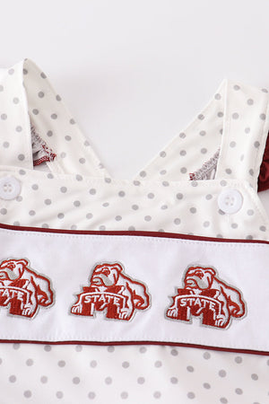 Mississippi state bulldog embroidery one-piece girl swimsuit