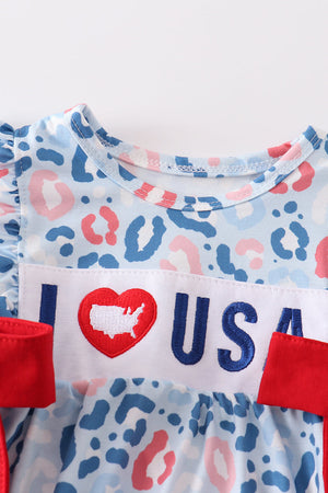 I love USA embroidery girl bubble