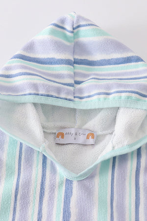 Blue stripe boy swim towel