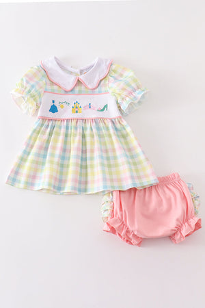 Castle princess embroidery baby set
