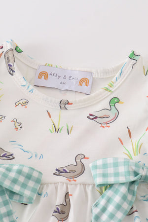 Sage duck girl bloomers set