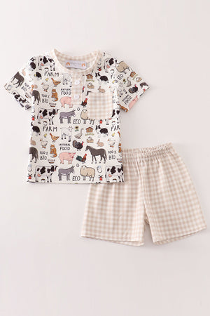 Beige farm boy set
