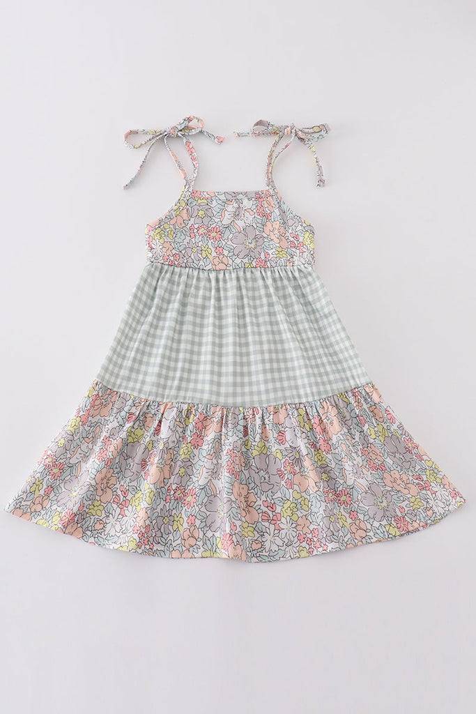 pastel gingham dress Mom & Me