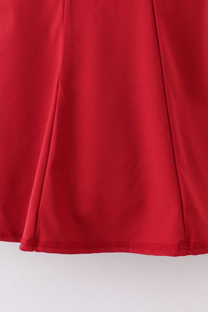 Red active sporty tennis dress