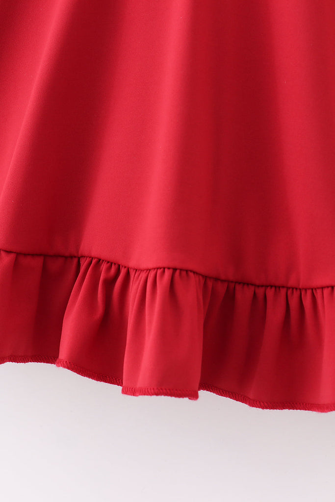 Wine active sporty ruffle tennis dress HoneyBean