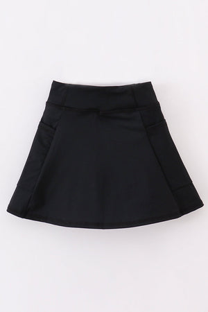 Black active sporty girl skirt