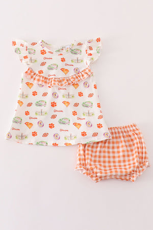 Auburn football baby girl set