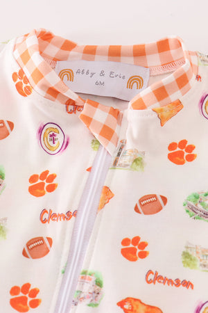 Clemson football baby boy romper