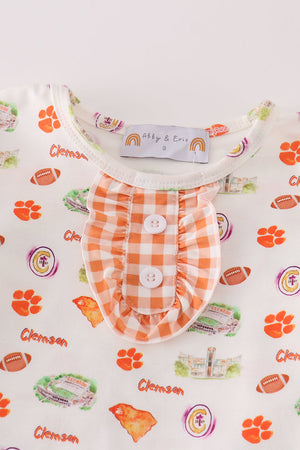 Auburn football baby girl pajamas set