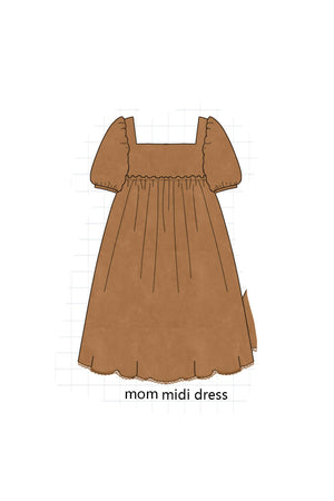 Caramel velvet mom&me dress