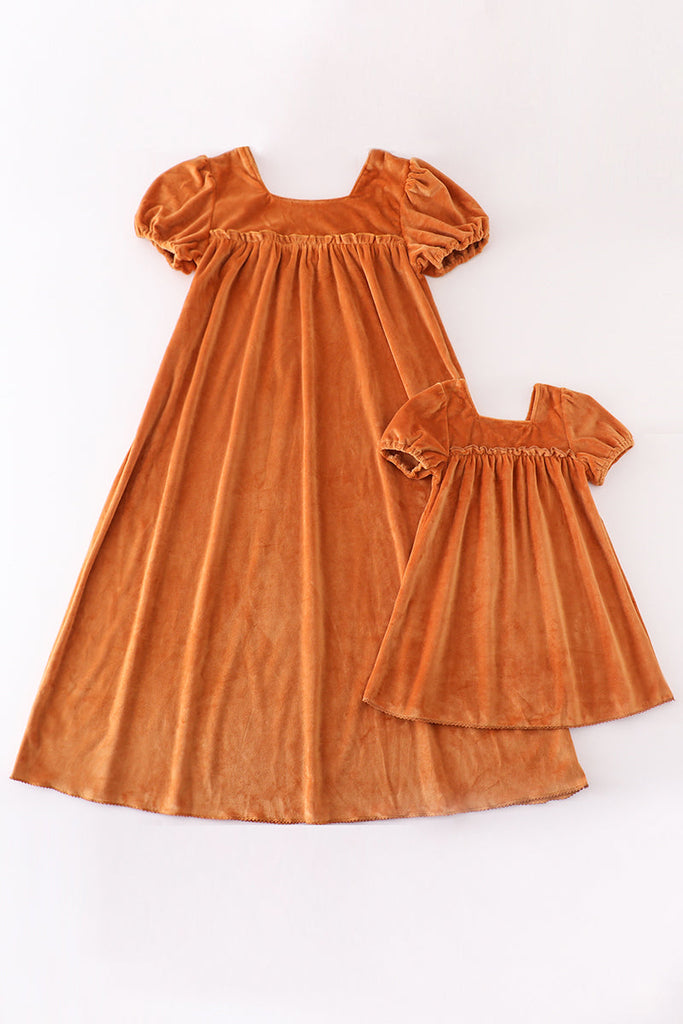 orange caramel dress DOLLY TIMELESS VELVET TUTU DRESS caramel
