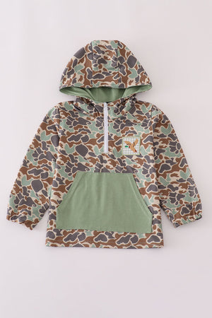 Camouflage duck embroidery hoodie