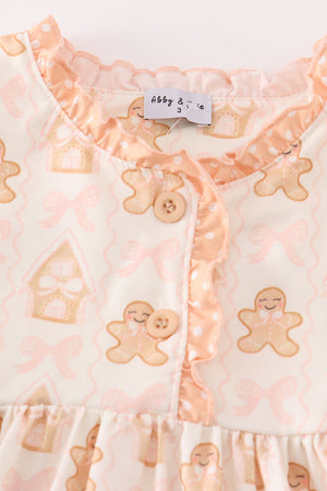 Beige gingerbread girl gown