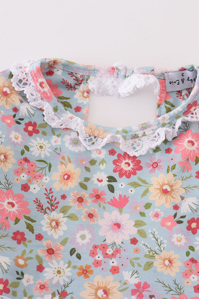 Green daisy print mom&me dress L Green daisy print mom&me dress L