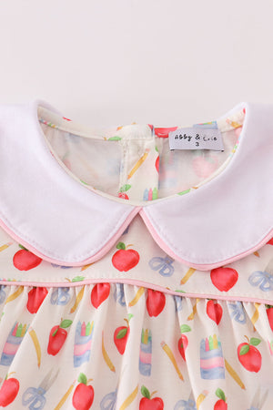 Apple pencil print dress