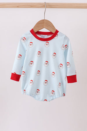Blue christmas santa claus bubble