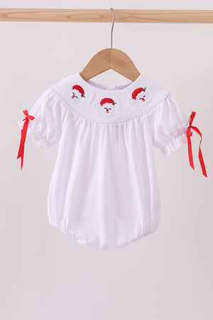 White santa claus smocked bubble