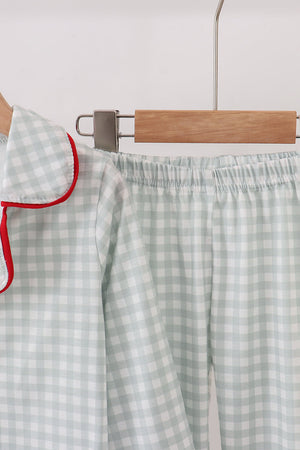 Sage gingham pajama set