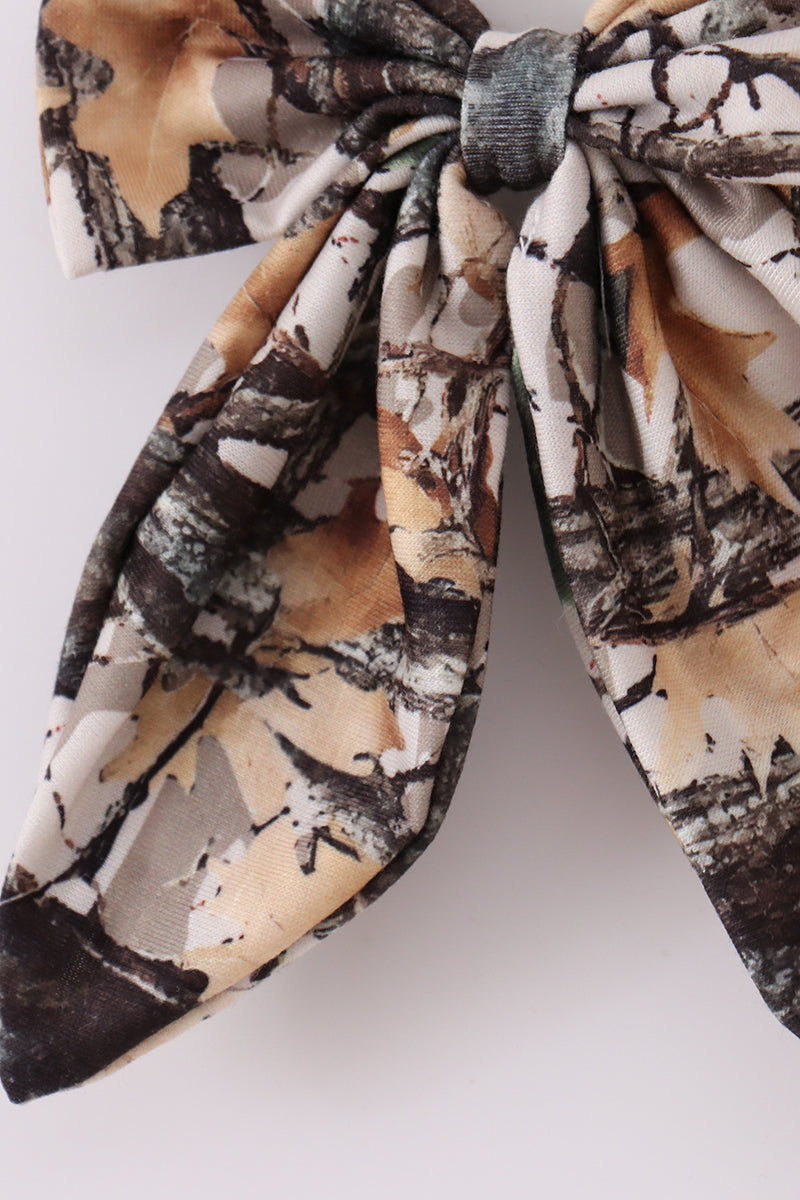 Camouflage sailor hair bow
