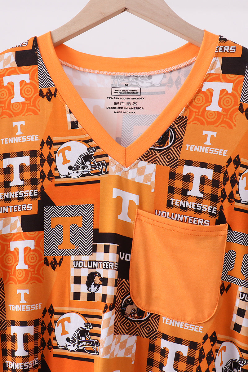 Orange Tennessee VOLS bamboo nightgown