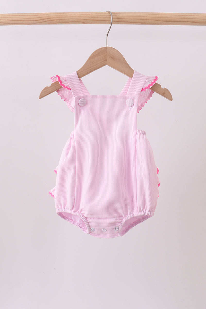 Pink stripe ruffle bubble