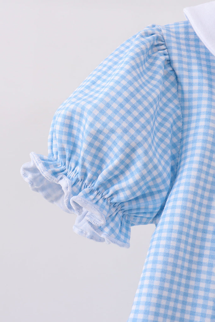 Blue Apple Smocked Dress 4 Years