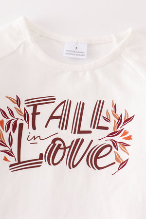 "FALL LOVE" sweater denim bell pants set