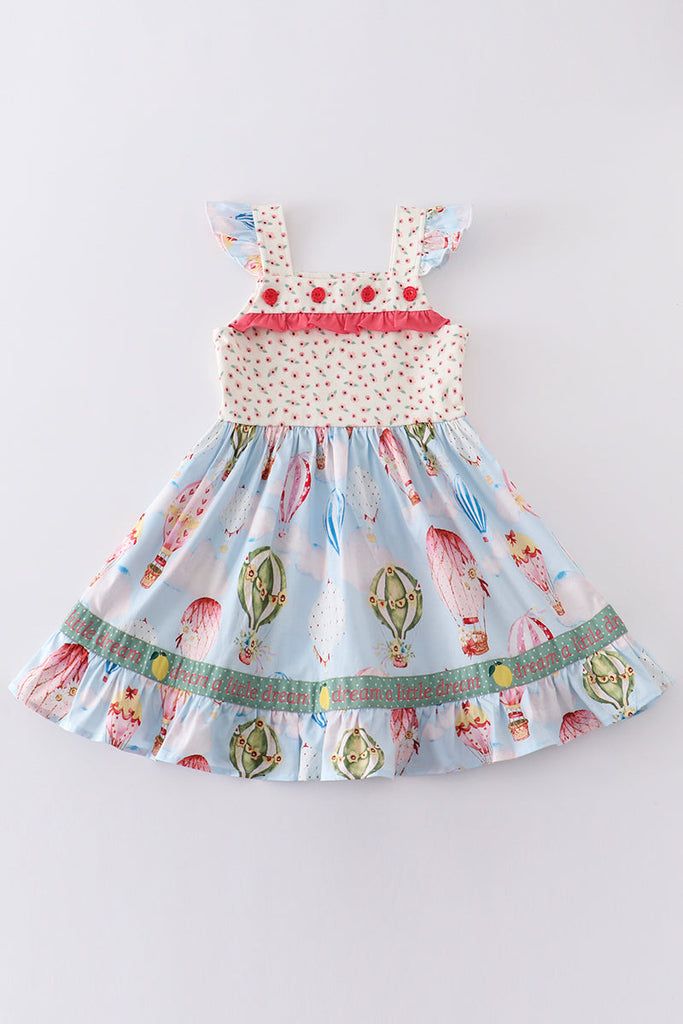 Dot Print Balloon Dress – BARAMI