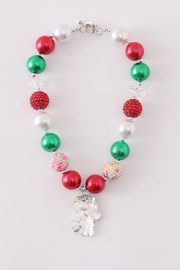 Christmas angel bubble necklace