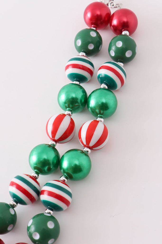 Christmas candy house bubble necklace