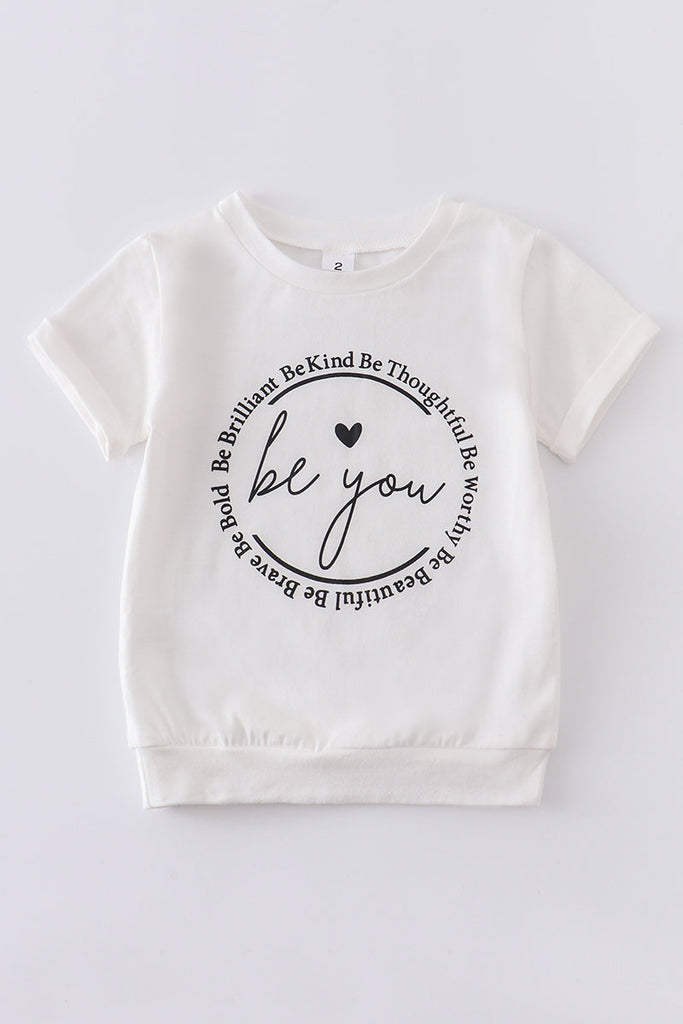 White be you short sleeve top