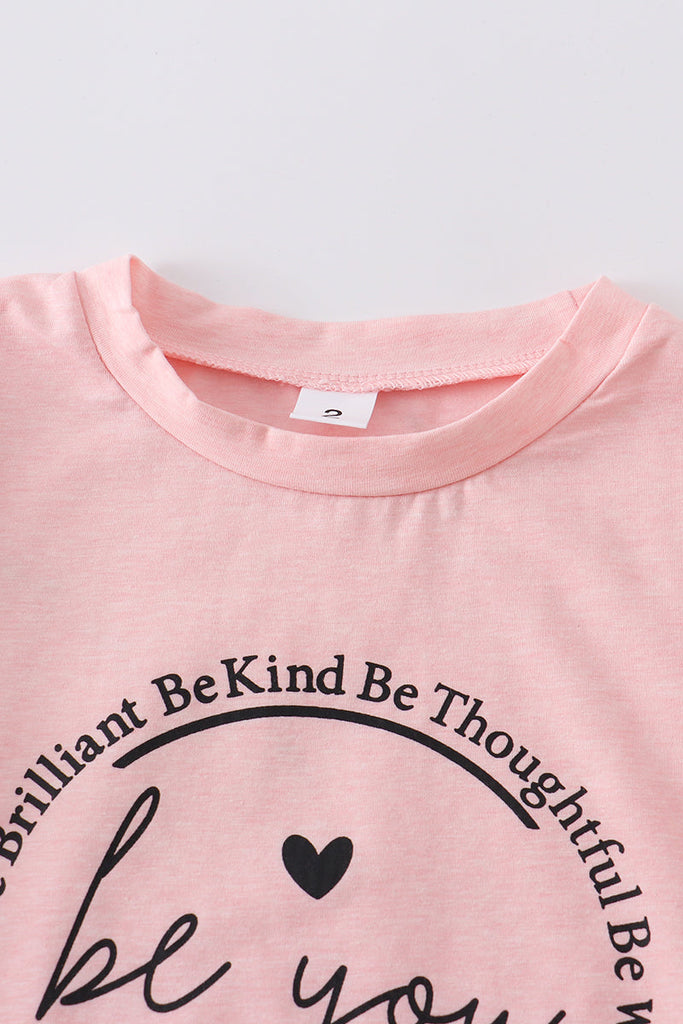 Pink be you short sleeve top