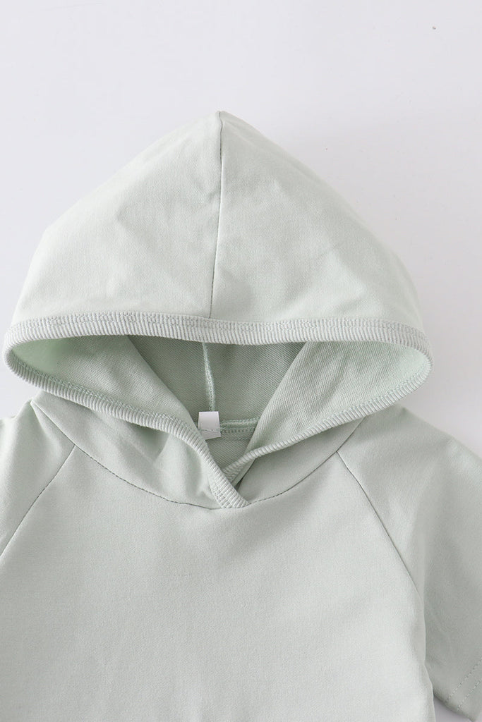 Green pocket hoodie set
