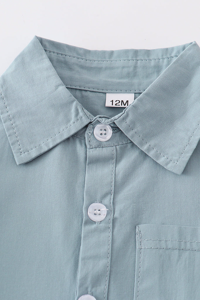 Ocean button-downs pocket boy shirt