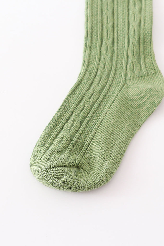 Sage knit knee high sock