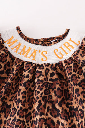 Leopard "MAMA'S GIRL" ruffle pant set