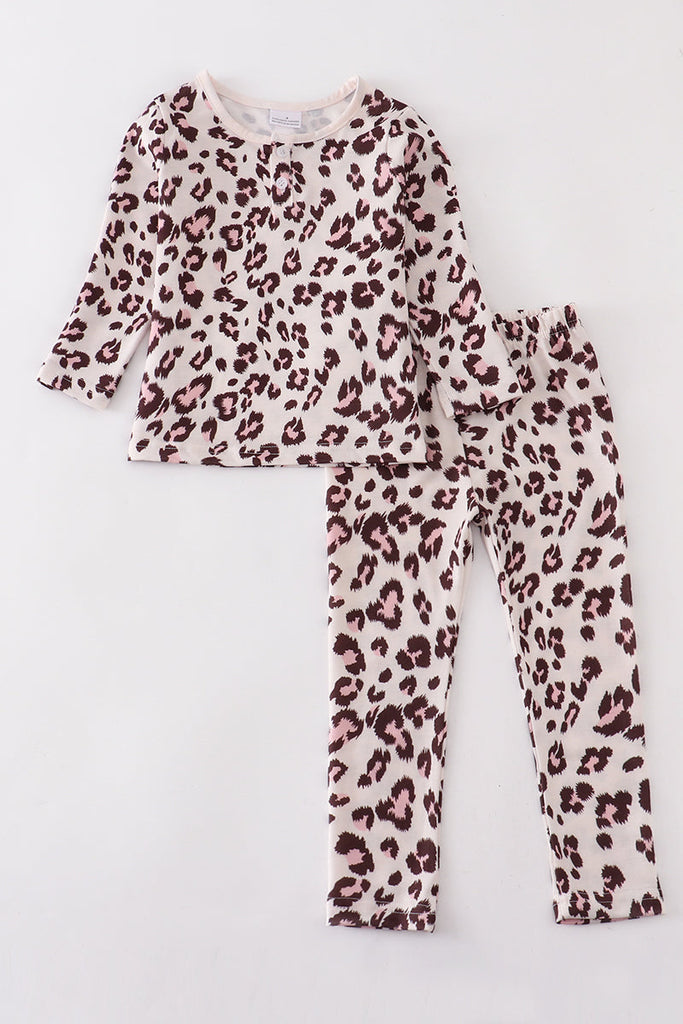 Pink Leopard pajamas set mommy&me
