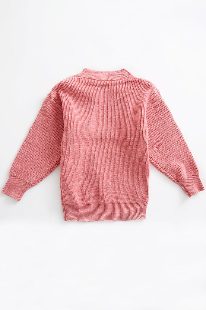 Bubblegum pink pull over sweater