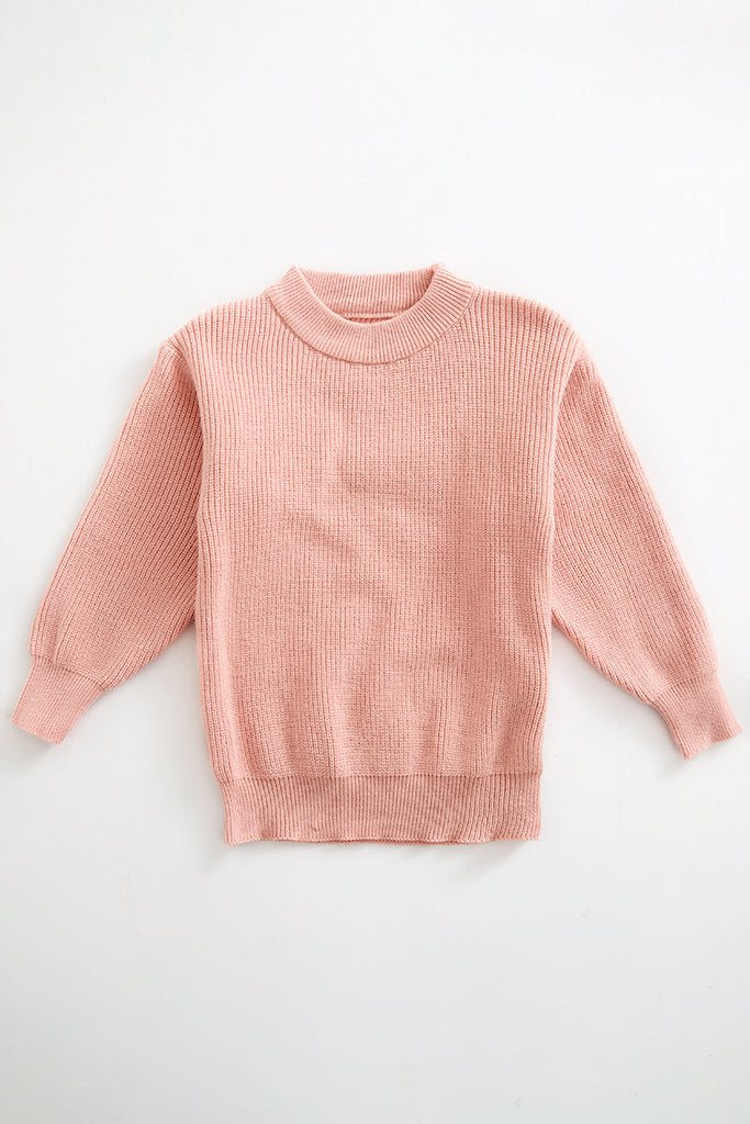 Blush pink pull over sweater