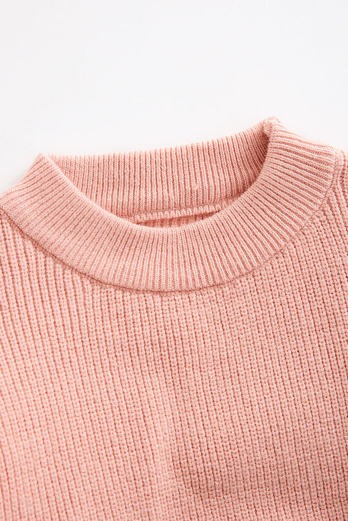 Blush pink pull over sweater